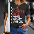 It's Lights Out And Away We Go Race Weekモータースポーツレーシング Tシャツ 彼女への贈り物