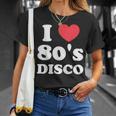 I Love 80S ディスコミュージック レトロディスコ Tシャツ 彼女への贈り物