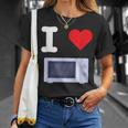 I Love 電子レンジ オーブン 料理 暖房 食品 キッチン 家電 Tシャツ 彼女への贈り物