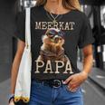 Meerkat Papaミーアキャット パパ パパ 父の日 マングース パパ スリケート ファーザー Tシャツ 彼女への贈り物