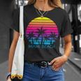 Miami Beach Florida Retrointage Atardeceracacionesiajes Manga Larga Camiseta unisex Regalos para ella