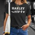 Nom Personnalisé Harley Asl Teacher Deaf T-Shirt Cadeaux pour elle