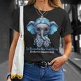 In November We Wear Blue Elephant Diabetes Awareness T-Shirt Gifts for Her