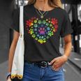 Rainbow Lgbt 猫愛好家 犬 恋人 猫 母 犬 パパ バレンタイン Tシャツ 彼女への贈り物