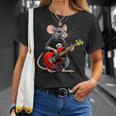 Rata Tocando Guitarra Eléctrica Guitarrista Rata Camiseta unisex Regalos para ella