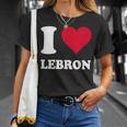 Red Heart I Love Lebron Tシャツ 彼女への贈り物