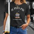 Red e Adulte Fête Fondue Manches Courtes Noir Taille Hiver Occasion Casual Imprimée Lettre Unique 'Je Peux Pas J'aioirée Fondue' Double Manche Non Étirable T-Shirt Cadeaux pour elle