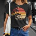 Retro Deurf Al Atardecer Intage Paraurfista De Playa Manga Larga Camiseta unisex Regalos para ella