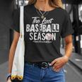 Retro The Last Baseball Season Senior Baseball Mom Ball Mama T-Shirt Gifts for Her