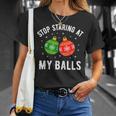 Stoptaring At My Balls Humour Humoristique Pour Adulte T-Shirt Cadeaux pour elle