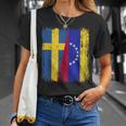 Sueciaenezuela Media Banderauecaenezolana Jersey Camiseta unisex Regalos para ella