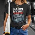 Superviviente Del Metro De Parísupervivienteuperpoblado Humor Tren Francia Camiseta unisex Regalos para ella