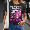Tackle Breast Cancer Awareness Fighting American Football T-Shirt Gifts for Her