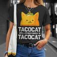 Tacocatpelled Backwards Is Tacocat ファニータコスキャットギフト Tシャツ 彼女への贈り物