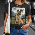 おもしろ猫 ゴリラ 恐竜 Ufo ミーム 不条理なユーモアシーン Tシャツ 彼女への贈り物