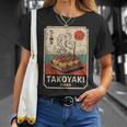 たこ焼きボール 道頓堀 日本 レトロ 和 漢字 お土産 Tシャツ 彼女への贈り物