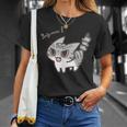 ねこシャーサバトラ白猫ver Tシャツ 彼女への贈り物