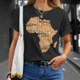 アフリカの平等パターン メラニン 肌色 アフリカ地図 Tシャツ 彼女への贈り物