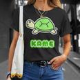 カメさん 亀《Kame》ミドリガメ【どうぶつフレンズ】水族館 ゆるくて かわいい キャラクター イラスト Tシャツ 彼女への贈り物
