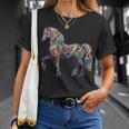 カラフルな抽象的な馬 Tシャツ 彼女への贈り物