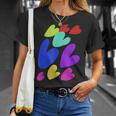 カラフルハート Tシャツ 彼女への贈り物