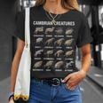 カンブリア紀の生き物チャート先史時代の生活古生物学 Tシャツ 彼女への贈り物