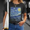 ゴッホ 星月夜 芸術家のためのアート 長袖tシャツ Tシャツ 彼女への贈り物