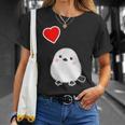 シマエナガ『ハート』白い鳥【どうぶつフレンズ】動物 ゆるくて かわいい Tシャツ 彼女への贈り物