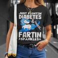 ジャスト・ファイティン・ダイアベティス＆ファーティン・スパークルズ 1型糖尿病 Tシャツ 彼女への贈り物