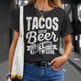 タコス ビール なぜここにいるのか パブ シンコ・デ・マヨ メキシコを飲む Tシャツ 彼女への贈り物
