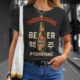 テドンガン ビール 平壌 北朝鮮 ソビエト アンティーク調 Tシャツ 彼女への贈り物