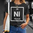 ニッケル-ニッケル-元素周期表-サイエンスギフト Tシャツ 彼女への贈り物