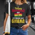 ハッピー独立記念日 ガーナ ガーナの歴史の誇り Tシャツ 彼女への贈り物