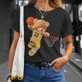 バスケットボール かわいい テディベア Tシャツ 彼女への贈り物