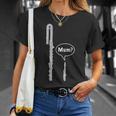 バスフルートとピッコロフルートのミーム 面白いフルートママ Flute Mum Humour Tシャツ 彼女への贈り物