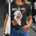 ビション・フリーゼ ギターを弾く ロックンロール 犬好き Tシャツ 彼女への贈り物