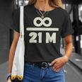 ビットコイン 2100万 マーケットキャップ 暗号通貨愛好家向け 長袖tシャツ Tシャツ 彼女への贈り物