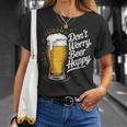 ビール ハッピー ビール好き Don't Worry Beer Happy Beer Drinker Tシャツ 彼女への贈り物