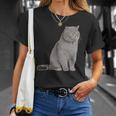 ブリティッシュショートヘアの猫 長袖tシャツ Tシャツ 彼女への贈り物