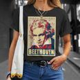 ベートーベン クラシカル音楽作曲家 レトロ Tシャツ 彼女への贈り物