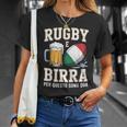 ラグビーとビール だからこそ私はここにいます イタリアのラグビーファン Tシャツ 彼女への贈り物