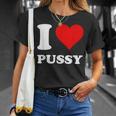 レッドハート I Love Pussy Tシャツ 彼女への贈り物