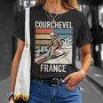 レトロ スキー クールシュベル フランス フランス スキー リゾート 楽しい Tシャツ 彼女への贈り物