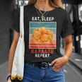 レトロ 食べる 寝る からあげ リピート ヴィンテージ からあげ フード好き Tシャツ 彼女への贈り物