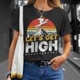 レトロヴィンテージスキー Let's Get High 長袖tシャツ Tシャツ 彼女への贈り物
