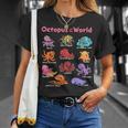 世界のタコ 海の動物 タコ好き 海洋生物 Tシャツ 彼女への贈り物