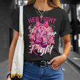 乳がん Her Fight Is Our Fight 乳がんグローブ Tシャツ 彼女への贈り物