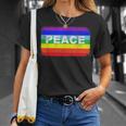 平和 シンボル 国旗 色 戦争反対 虹 Peace No Warintage Tシャツ 彼女への贈り物