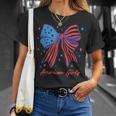 愛国的な弓 アメリカンガーリーシャツ 星条旗アート Tシャツ 彼女への贈り物
