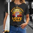 数学教師 Love Brains おもしろハロウィン ゾンビテーマ Tシャツ 彼女への贈り物